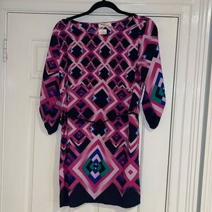 Million Bullpup NWT boutique, belted, dress, graphic print size medium.